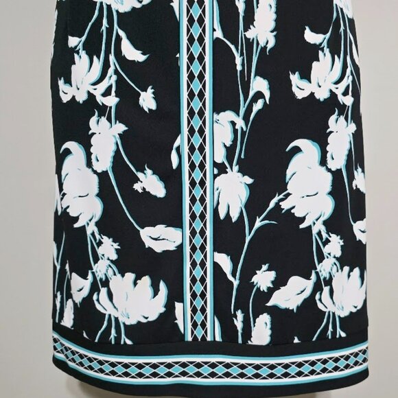 Vintage Mary McFadden Collection Floral Shift Dress 12 Womens Timeless Classic - Picture 7 of 9